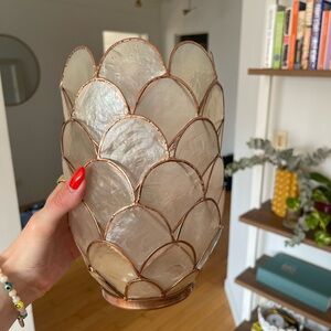 Anthropologie mother of pearl votive